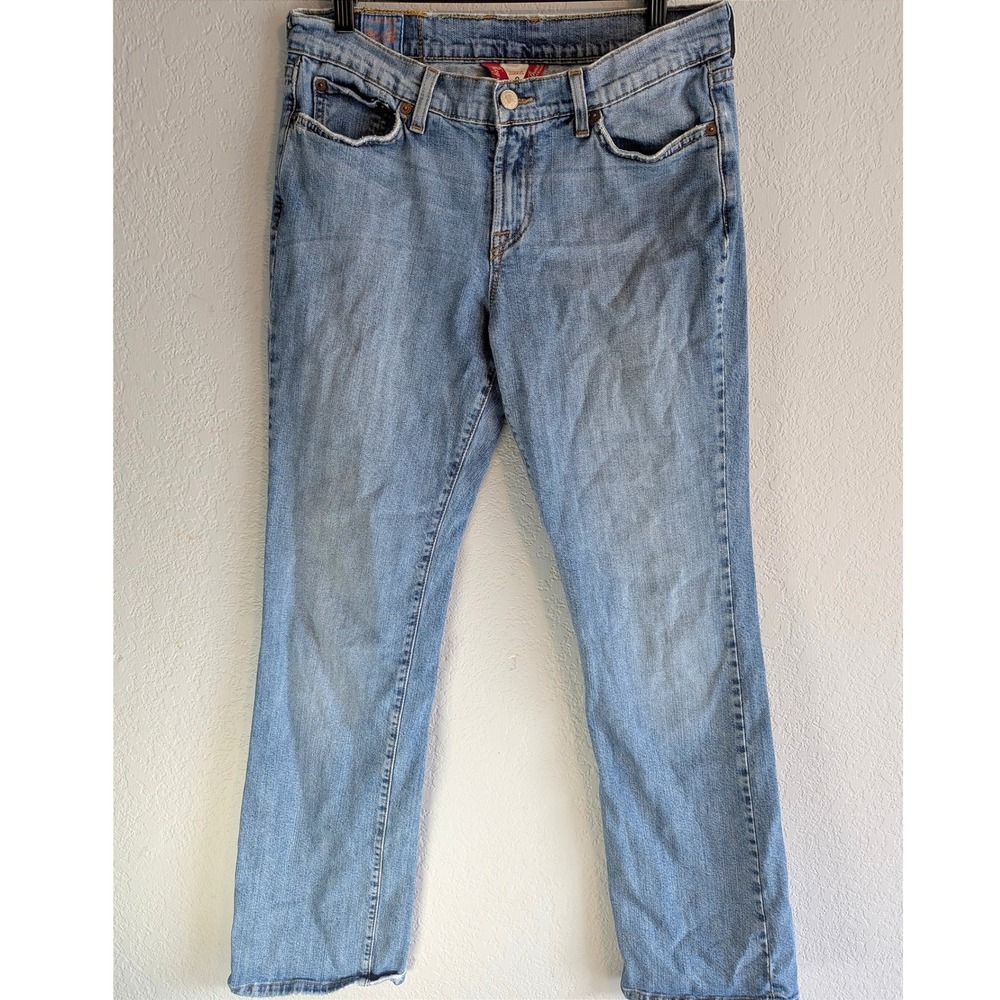 Lucky Brand Classic Heart Jeans Medium Wash Straight Leg Size 8/29